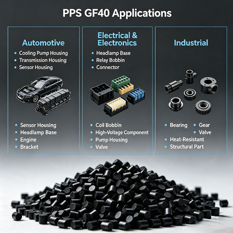 汽车用耐化学改性塑料PPS GF40